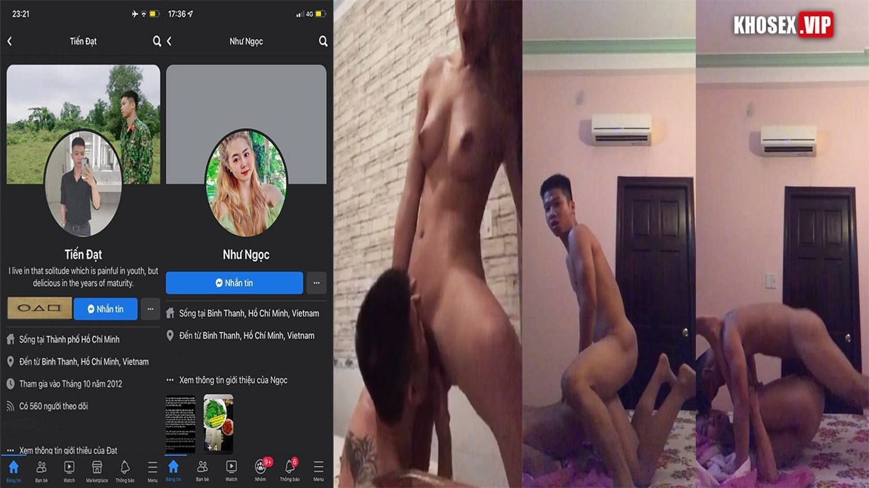 Clip sex Tiến Đạt và Như Ngọc địt nhau rên la khẩu dâm